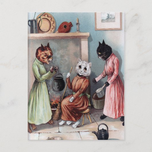 ヴィンテージ猫はがき ポストカード (正面)