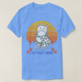 ヴィンテージ猫は猫を愛しおもしろいて Tシャツ (デザイン正面)