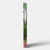 ヴィンテージ猫イラストレーションと赤い花 Case-Mate iPhoneケース (裏面 / 左)