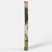 ヴィンテージ猫イラストレーションと赤い花 SAMSUNG GALAXYケース (右側面)