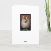 ヴィンテージ猫イラストレーションアールヌーボー カード (裏面)