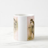 ヴィンテージ猫オンバイク コーヒーマグカップ (中央)