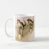 ヴィンテージ猫オンバイク コーヒーマグカップ (左)