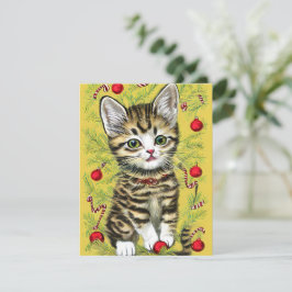 ヴィンテージ猫クリスマスカード シーズンカード