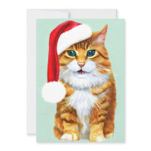 ヴィンテージ猫クリスマスカード