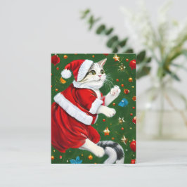 ヴィンテージ猫クリスマスカード シーズンカード