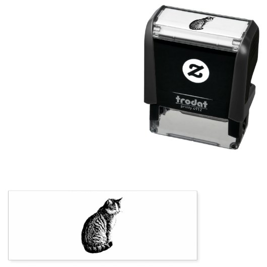 ヴィンテージ猫ゴム印 セルフインキングスタンプ (インサイチュ)