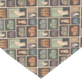 ヴィンテージ猫パターン ショートテーブルランナー (コーナー)