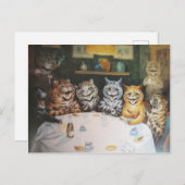 ヴィンテージ猫ファミリー ポストカード (正面/裏面)