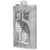 ヴィンテージ猫ブックイラストレーションフラスコ フラスク (左)