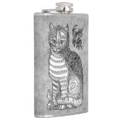 ヴィンテージ猫ブックイラストレーションフラスコ フラスク (右)