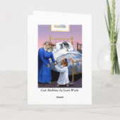 ヴィンテージ猫ベッドタイムカードbyルイワーイン カード (裏面)