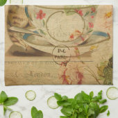 ヴィンテージ猫ペット猫スタイリッシュ猫レトロ キッチンタオル (折り畳み)