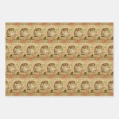 ヴィンテージ猫ペット猫スタイリッシュ猫レトロ ラッピングペーパーシート (正面2)