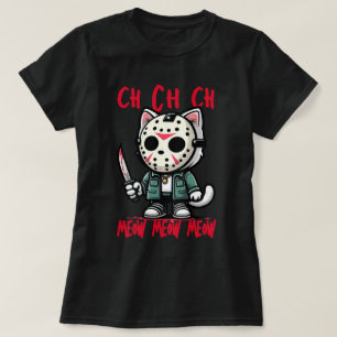 ヴィンテージ猫ホラー映画ハロウィーン Tシャツ