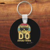 ヴィンテージ猫レディ キーホルダー (正面)