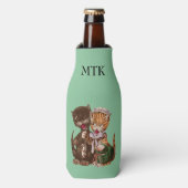 ヴィンテージ猫用ねずみギフトバスケット ボトルクーラー (ボトル正面)