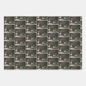 ヴィンテージ猫用ラッピング紙セット ラッピングペーパーシート (正面)