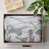 ヴィンテージ猫耳の花の野生の花のティッシュペーパー 薄葉紙 (ギフト)