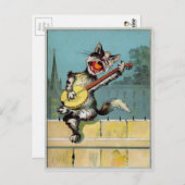 ヴィンテージ猫葉書 ポストカード (正面/裏面)