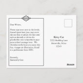 ヴィンテージ猫1883イラストレーション、靴におもしろいに乗る ポストカード (裏面)