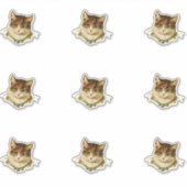 ヴィンテージ猫 シール (正面)