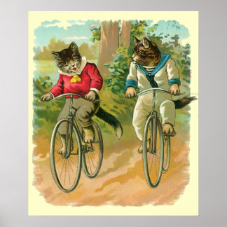 ヴィンテージ猫 ポスター