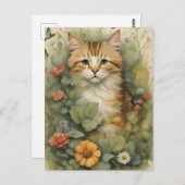 ヴィンテージ猫 ポストカード (正面/裏面)