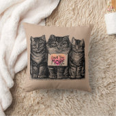 ヴィンテージ猫"愛より多くの"装飾用クッション クッション (ブランケット)