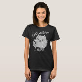 ヴィンテージ猫 私がしたいことをする猫 猫 16 Tシャツ (正面フル)