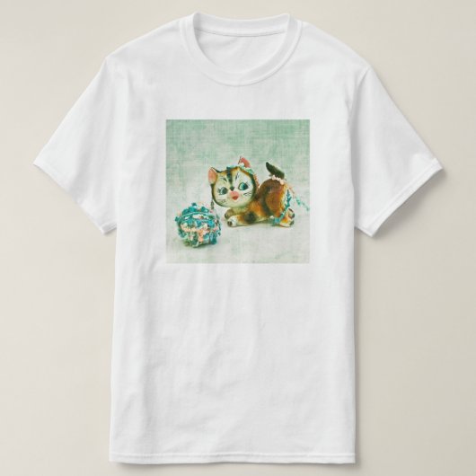 ヴィンテージ猫 Tシャツ (デザイン正面)