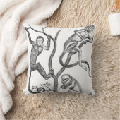 ヴィンテージ猿のイラストレーション- 1800's猿 クッション (ブランケット)