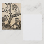 ヴィンテージ猿のイラストレーション- 1800's猿 名刺 (正面/裏面)