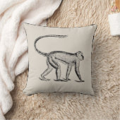 ヴィンテージ猿の職人の枕-あなたの色を選んで下さい クッション (ブランケット)