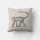 ヴィンテージ猿の職人の枕-あなたの色を選んで下さい クッション (裏面)