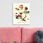 ヴィンテージ獣医による獣医への訪問名前をカスタムする キャンバスプリント (インサイチュ (リビング))