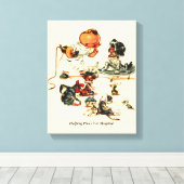 ヴィンテージ獣医による獣医への訪問名前をカスタムする キャンバスプリント (インサイチュ (ウッドフロア))