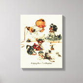 ヴィンテージ獣医による獣医への訪問名前をカスタムする キャンバスプリント (正面)