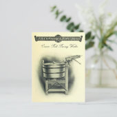 ヴィンテージ玉軸受け衣類洗浄機 ポストカード (スタンド正面)