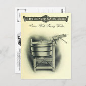 ヴィンテージ玉軸受け衣類洗浄機 ポストカード (正面/裏面)