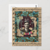 ヴィンテージ王位の紳士「真の愛」 ポストカード (正面/裏面)