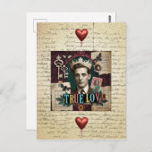 ヴィンテージ王位の紳士「真の愛」 ポストカード (正面/裏面)