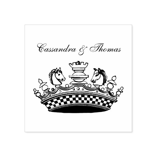 ヴィンテージ王冠（チェスの駒の名前） ラバースタンプ (インプリント)