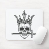 ヴィンテージ王子スカル王冠と剣プリント マウスパッド (マウス)