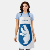 ヴィンテージ王室ののグリーンランドの紋章 エプロン (着用した状態)