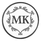 ヴィンテージ王室のシパーソナライズされたルド名モノグラム アイスホッケーパック (正面)