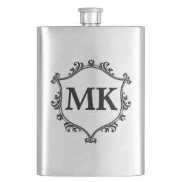 ヴィンテージ王室のシパーソナライズされたルド名モノグラム フラスク