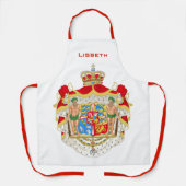 ヴィンテージ王室のデンマークの紋章 エプロン (正面)