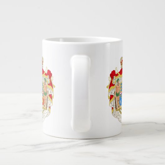 ヴィンテージ王室のデンマークの紋章 ジャンボコーヒーマグカップ (裏面)