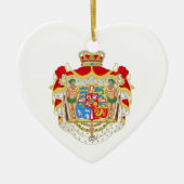 ヴィンテージ王室のデンマークの紋章 セラミックオーナメント (正面)